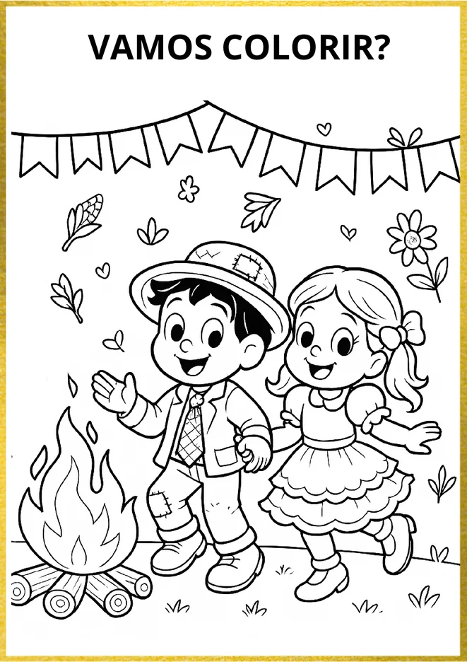 Desenhos festa junina para colorir e imprimir para imprimir e colorir - imagem 6